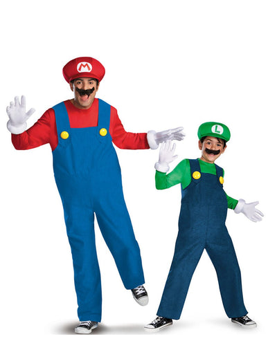 Déguisement de couple Mario™ et Luigi™ père et fils