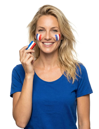 Set du Supporter France : Chapeau, Corne de Brume et Maquillage