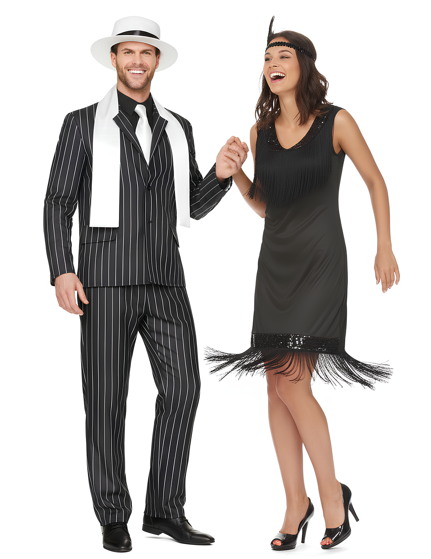 Kostim za crni par za odrasle iz 1920-ih