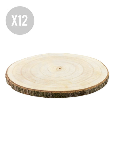 12 okruglih komada prirodnog drva 28 do 33 cm