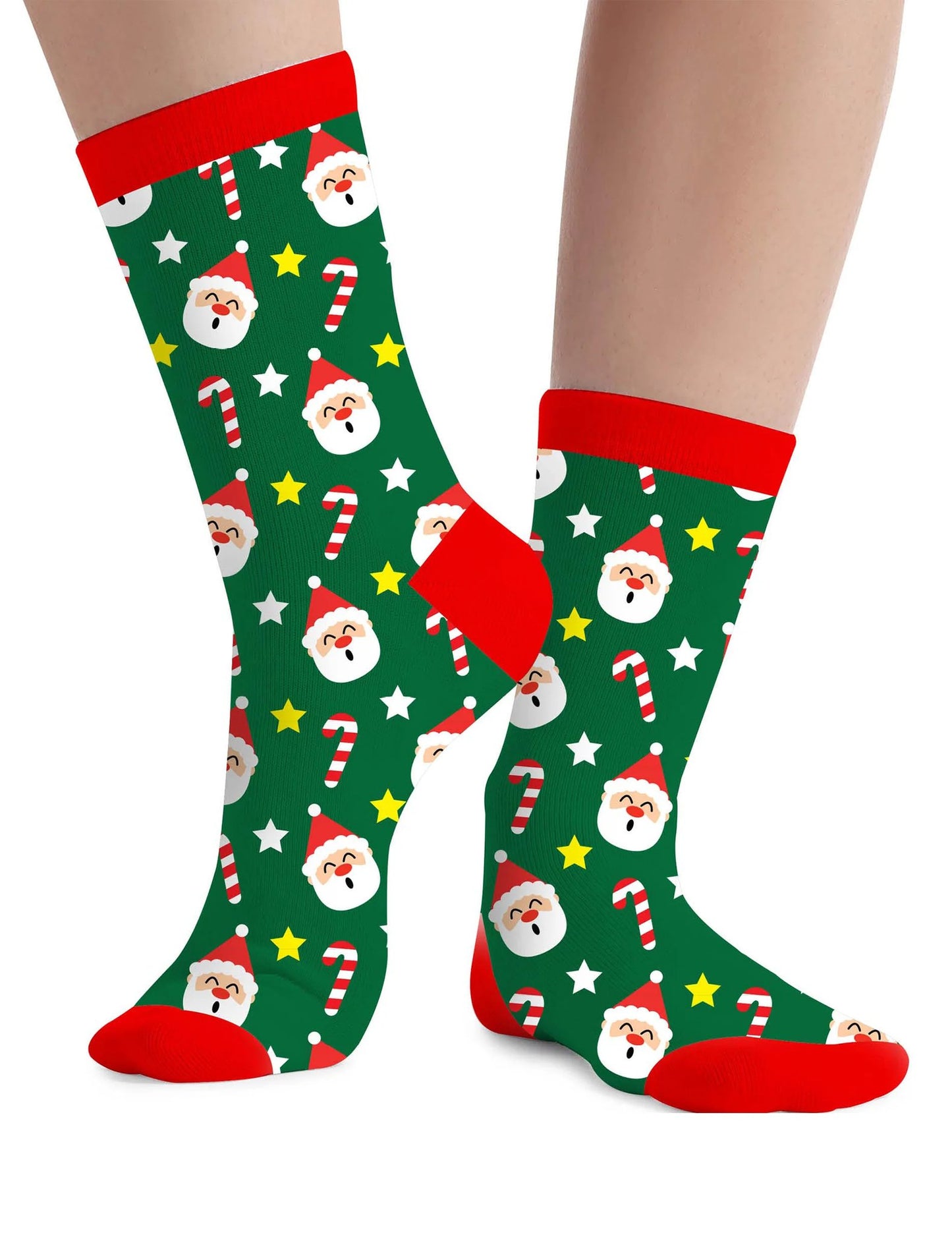 Lot 6 paires de chaussettes de Noël motifs festifs adulte