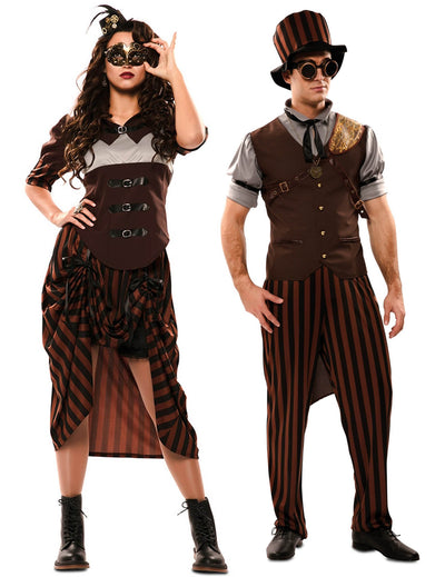 Parovi steampunk smeđi kostim za odrasle