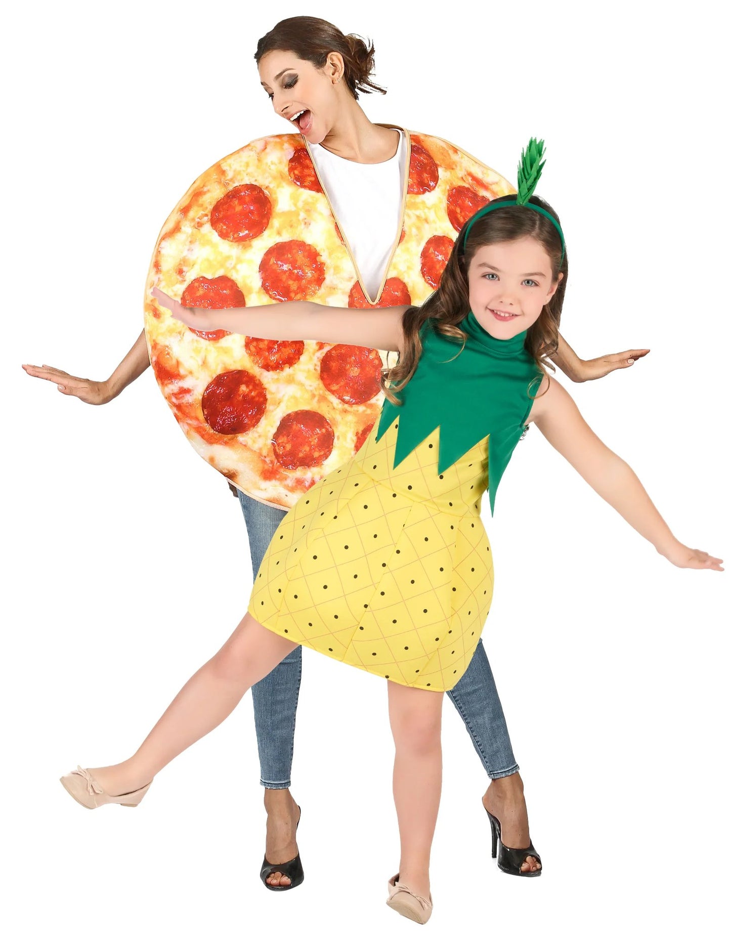 Kostim za par pizza i ananas, roditelj i dijete