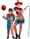 Obiteljski kostim klauna u bojama, majka i sin, Halloween