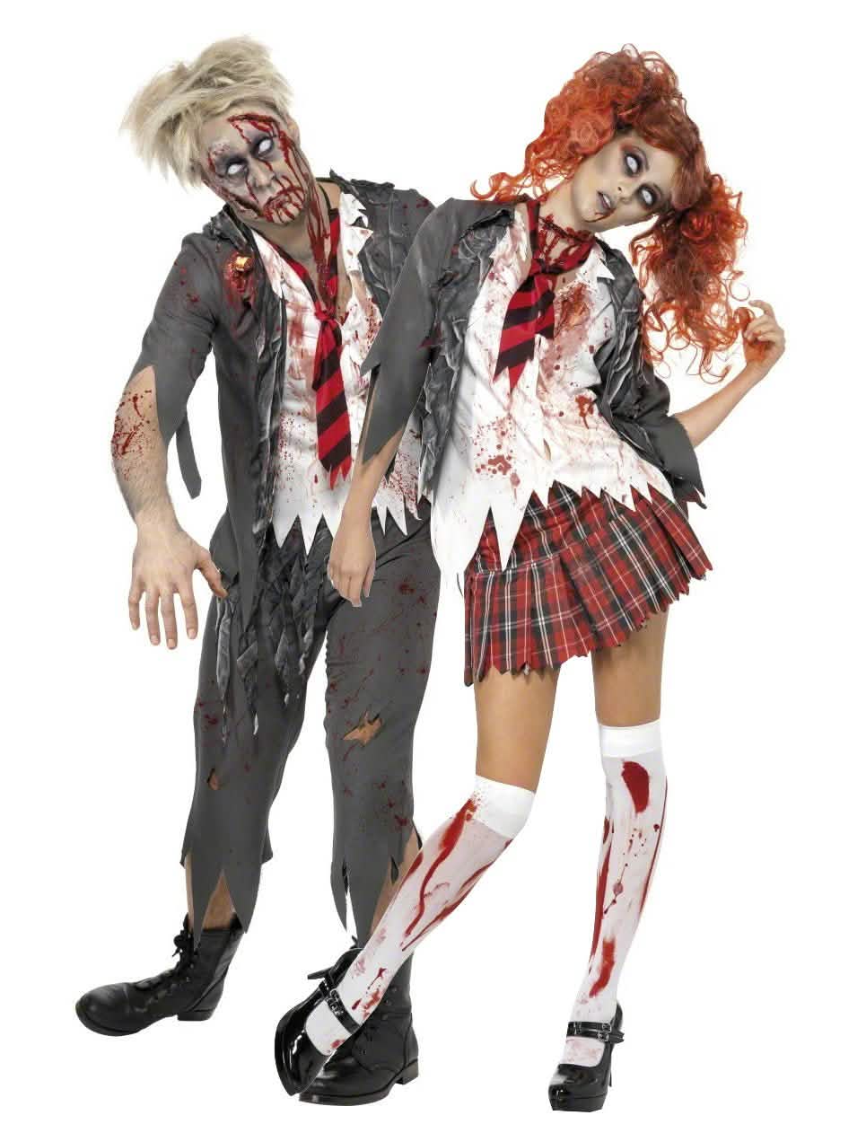 Zombiji školski par kostima za Noć vještica