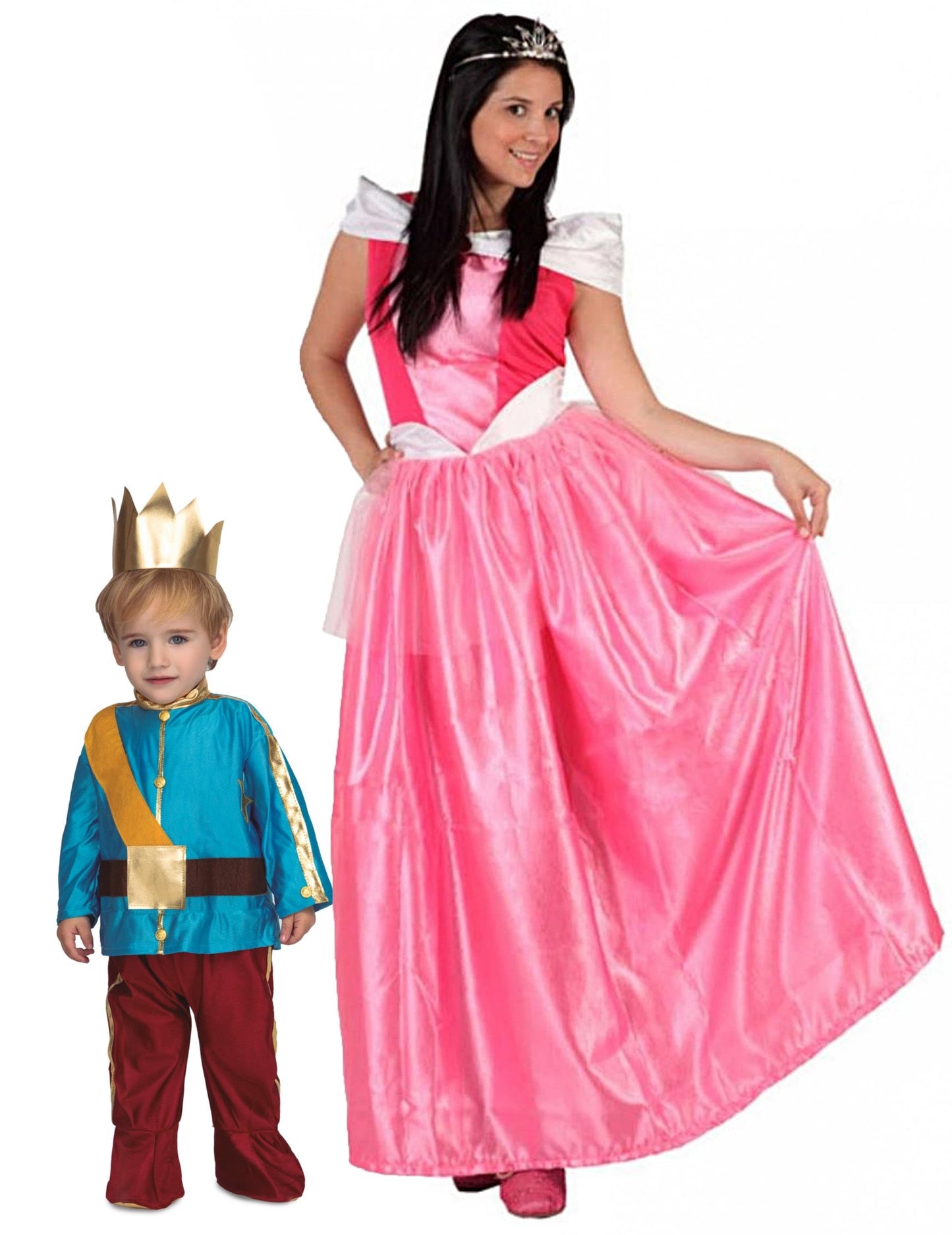 Déguisement de couple princesse et son prince mère et fils