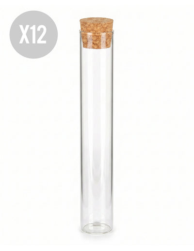 12 staklenih epruveta 15 cm