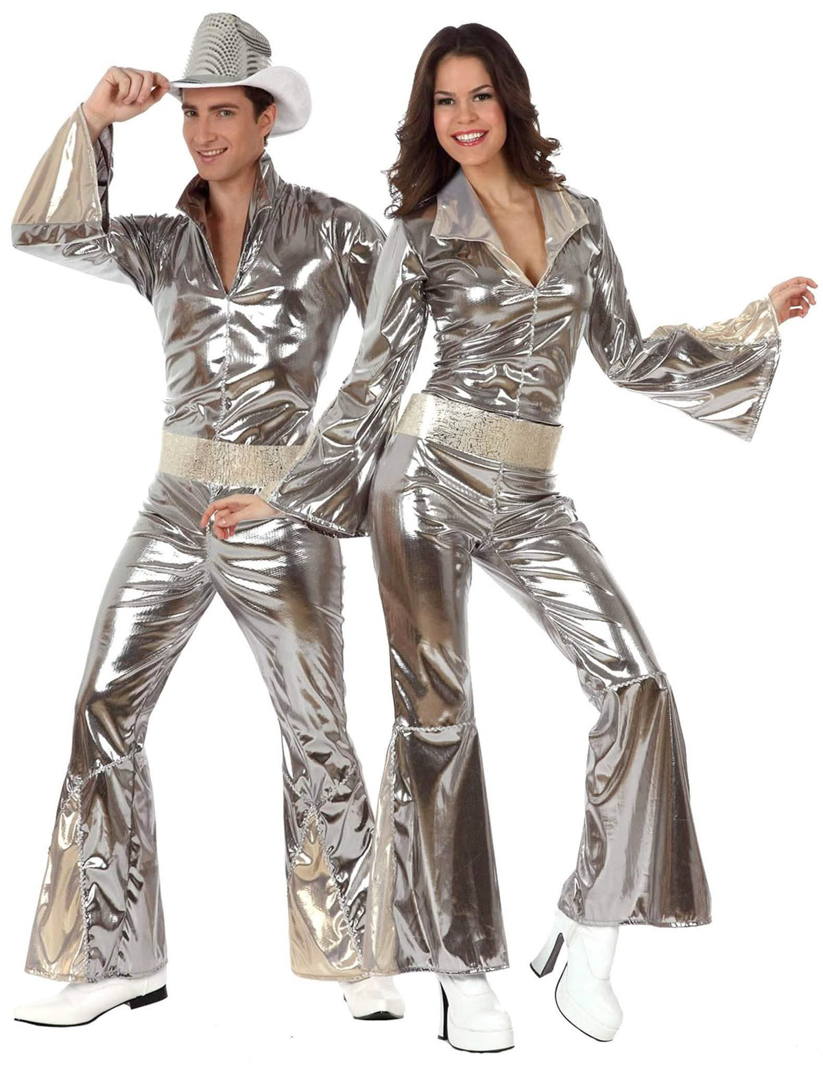 Disco srebrni kostim za par za odrasle