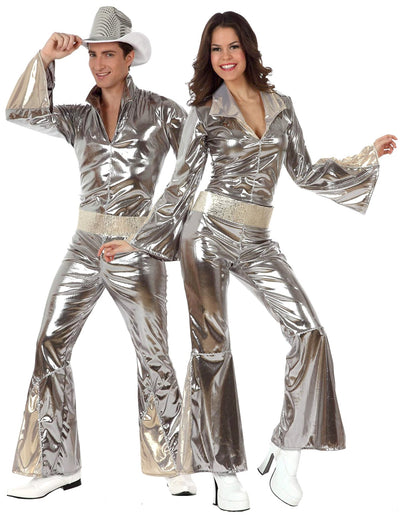 Disco srebrni kostim za par za odrasle