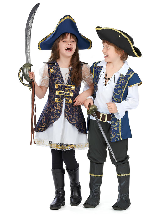 Šik dječji kostim para piratskih kapetana