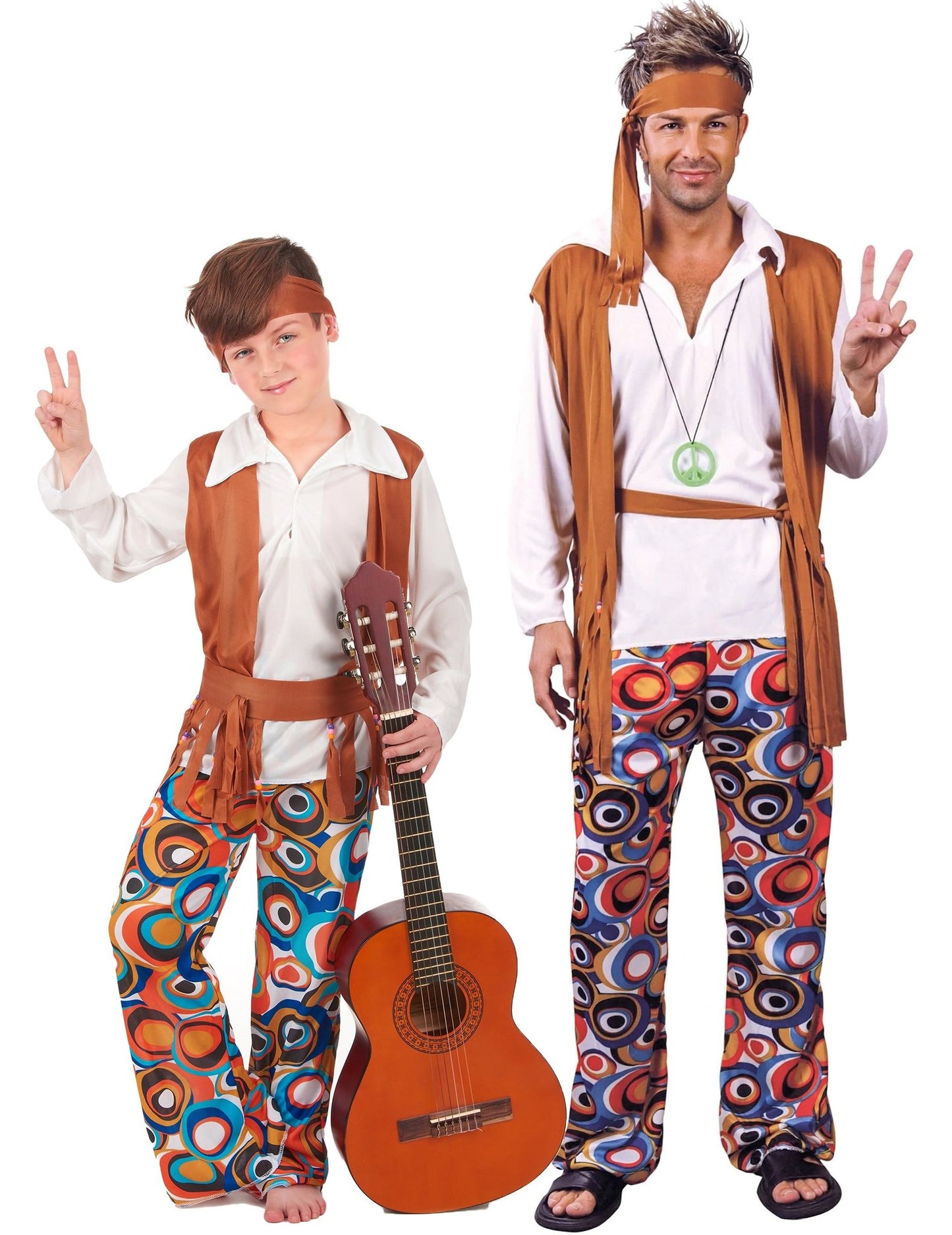 Hippie kostim za tatu i sina kao par