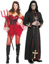 Seksi kostim za par: vražica i demonski redovnik za odrasle, Halloween
