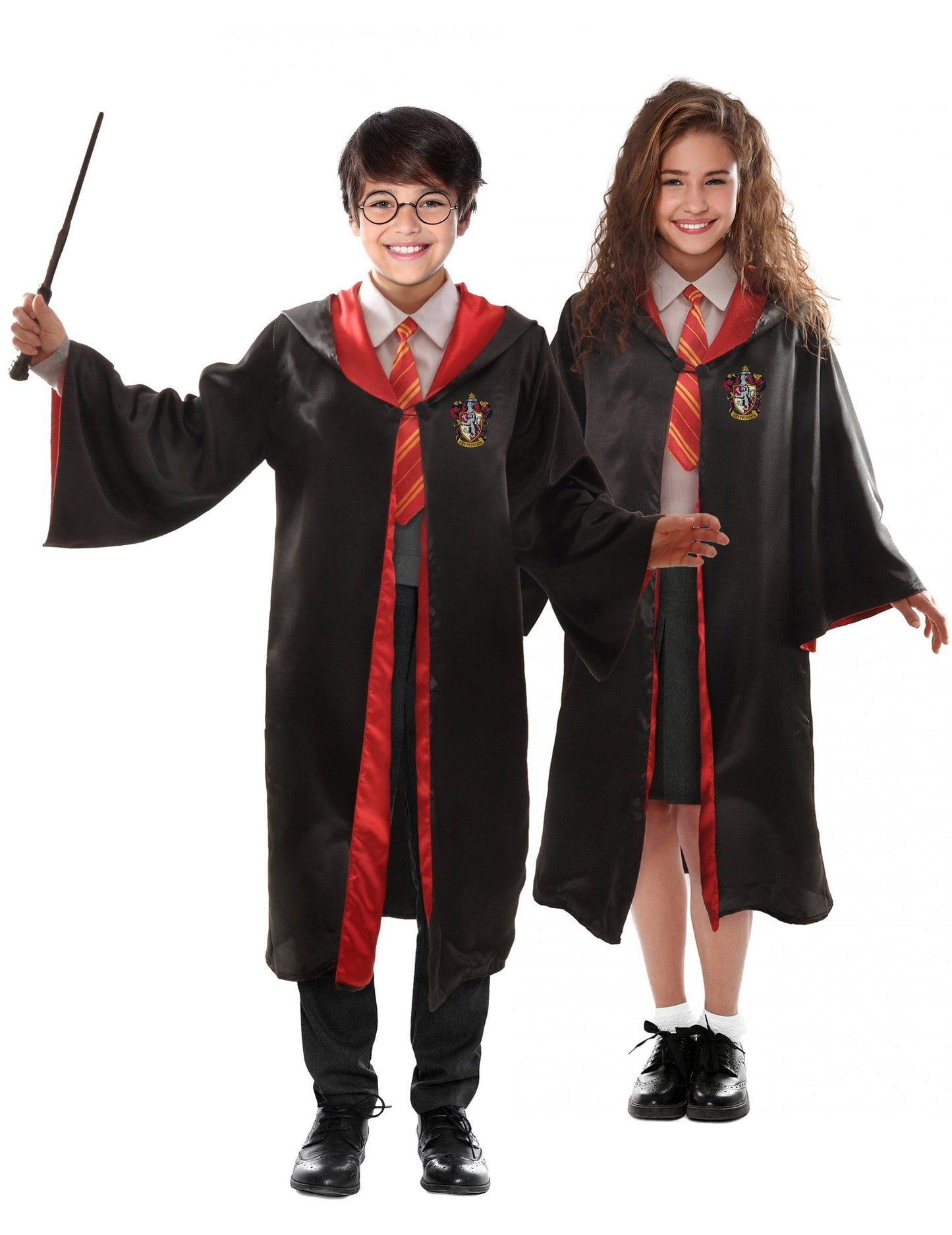 Déguisement de couple Harry Potter™ et Hermione™ avec accessoires enfant