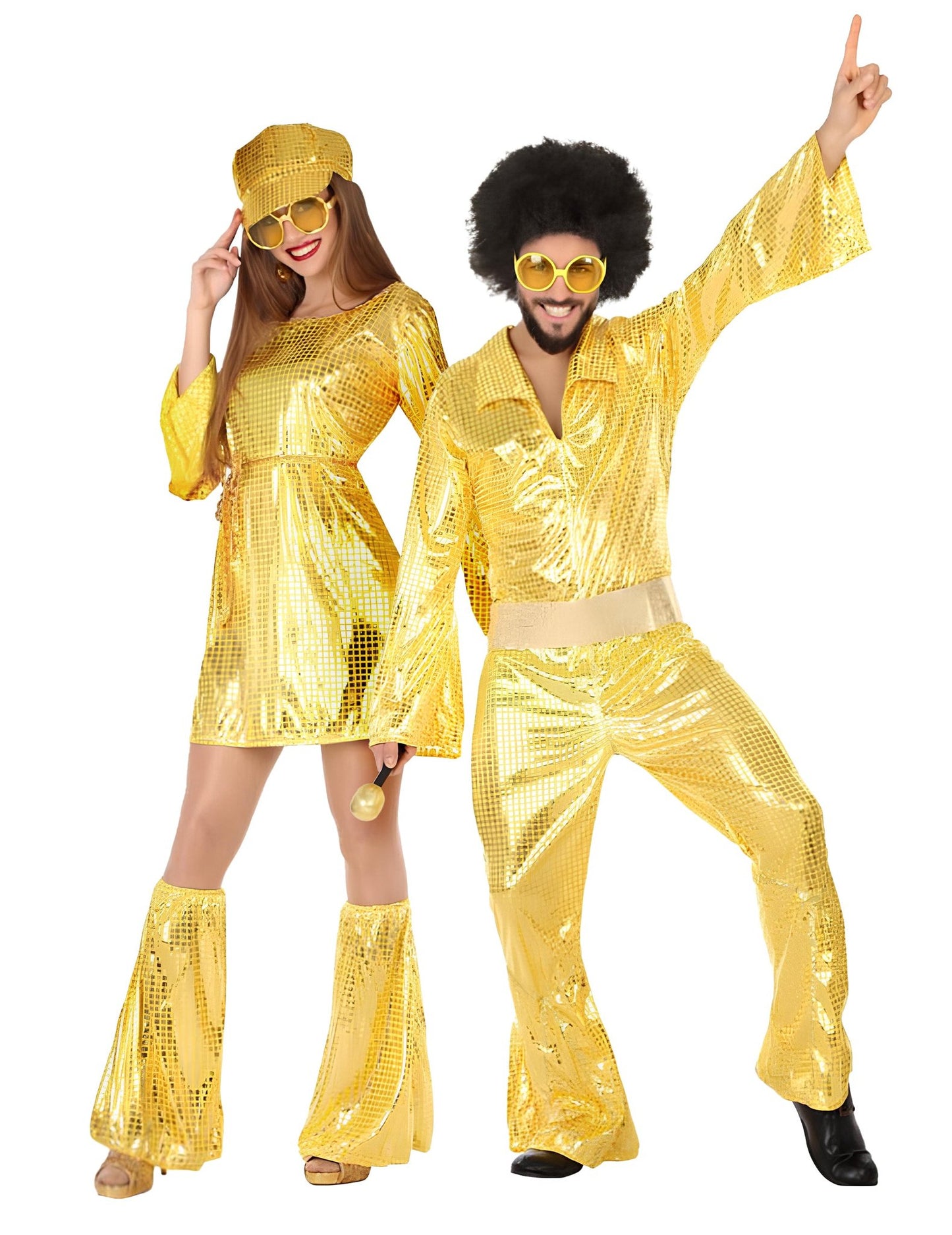 Zlatni disco kostim za par