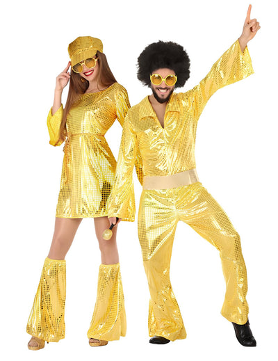 Zlatni disco kostim za par