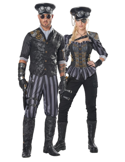 Kostim za par steampunk kapetana za odrasle