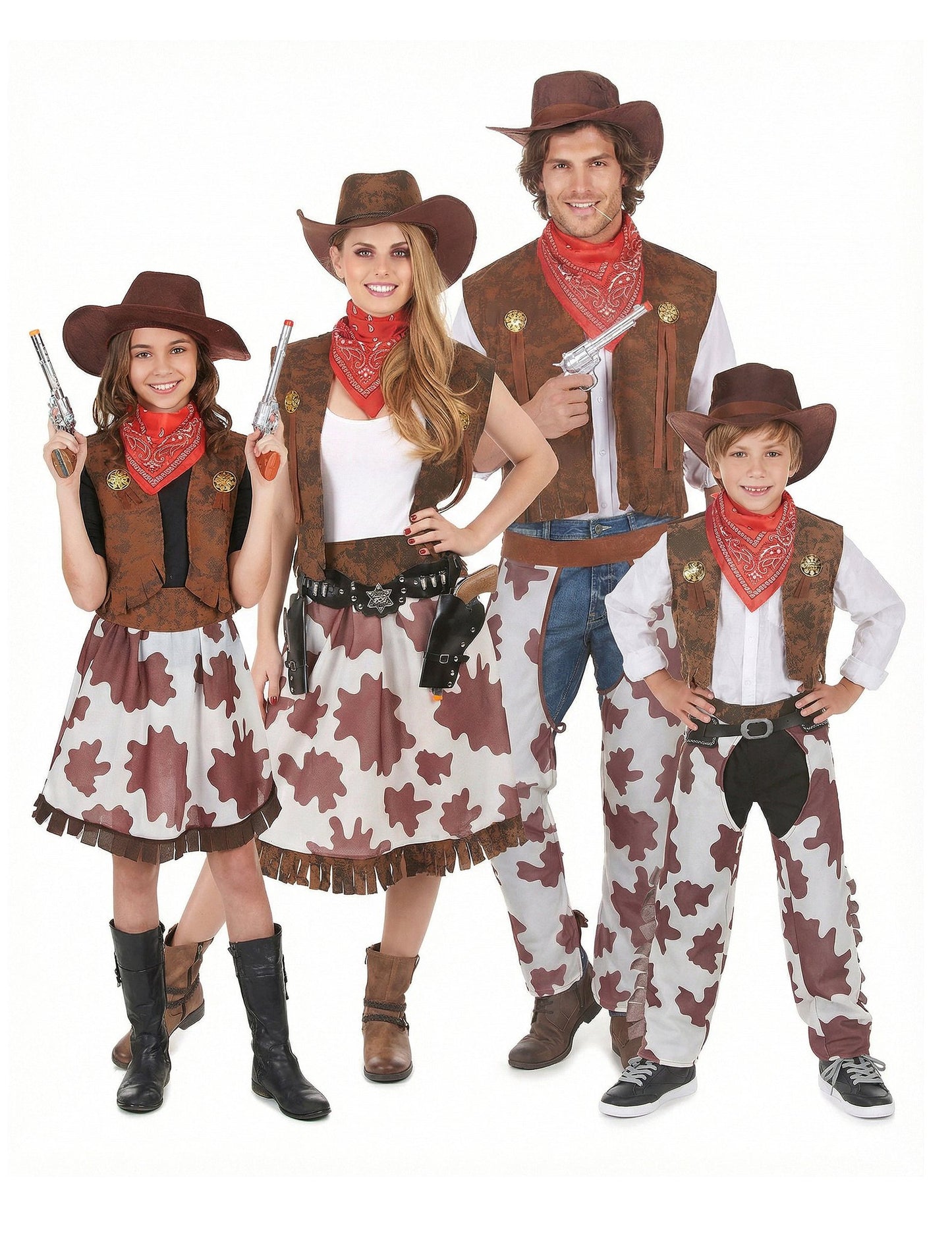 Déguisement de famille de cowboys