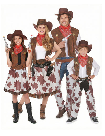 Déguisement de famille de cowboys