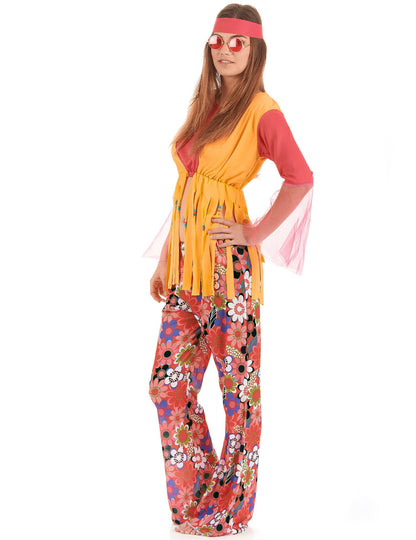 Déguisement de couple hippie muticolore mère et fille