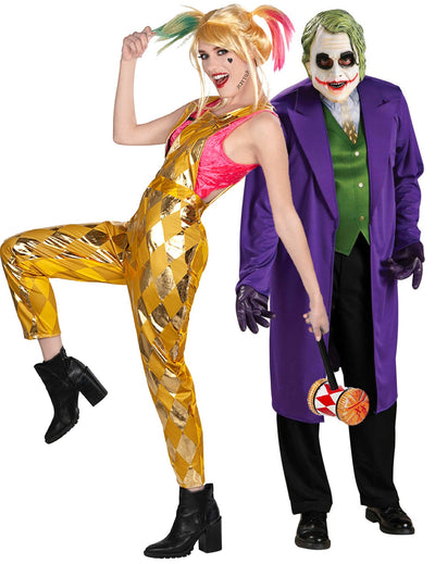 Kostim za par Harley Quinn Birds of Prey™ i Joker The Dark Knight™ za odrasle za Noć vještica