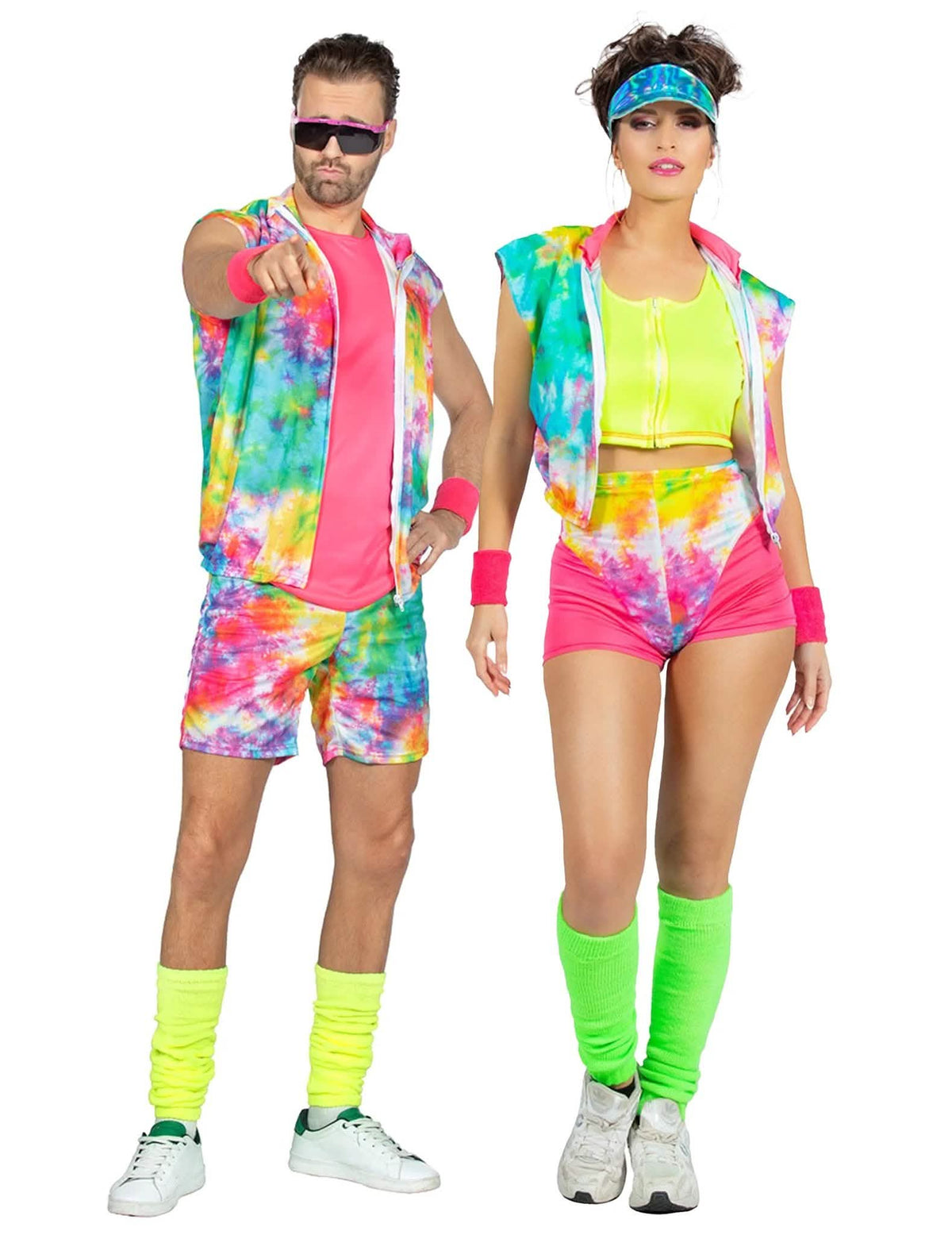 Costim za par aerobik tie and dye za odrasle