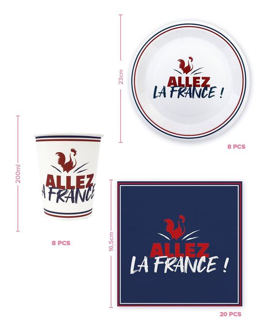 Set za jednokratno posuđe Allez la France