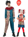 Kostim para šarenih klaunova otac i kći za Halloween