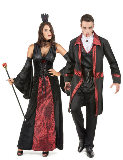 Par kostima vampira crveno-crni Halloween