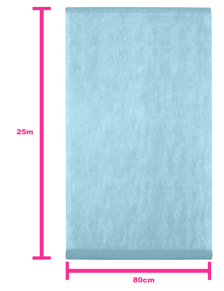 Dimensions de la tenture de mariage pour décoration bleu pastel en tissu intissé