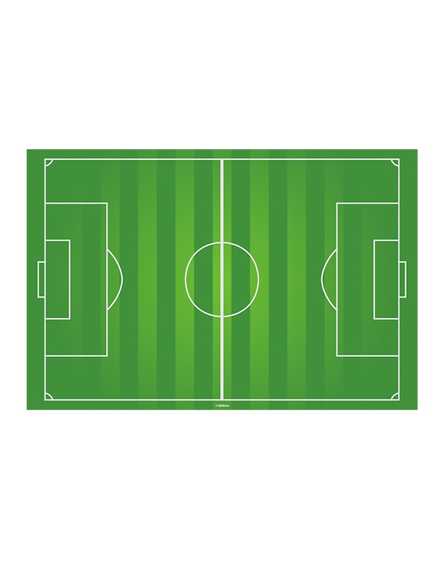 Décoration azyme terrain de foot pour gâteau vert