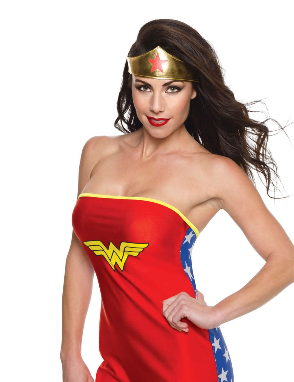 Tijara Wonder Woman™ za ženu zlatna sa crvena zvijezda