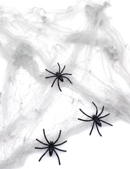 Bijela paukova mreža s paucima 20 g Halloween