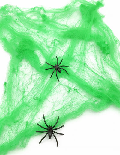 Zelena paučina s paucima 20 g Halloween