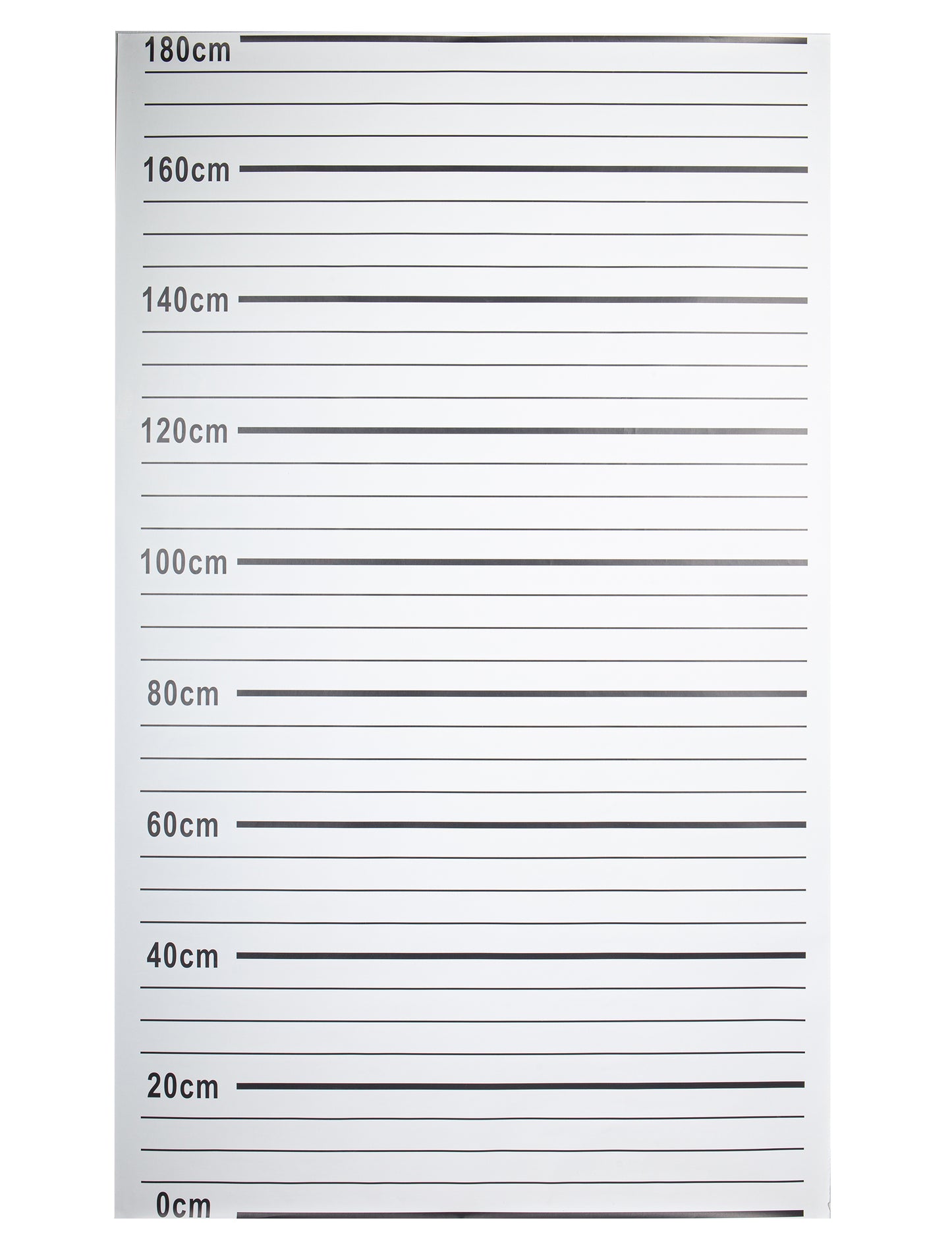Toile de police arrestation pour adulte blanche avec graduations noires