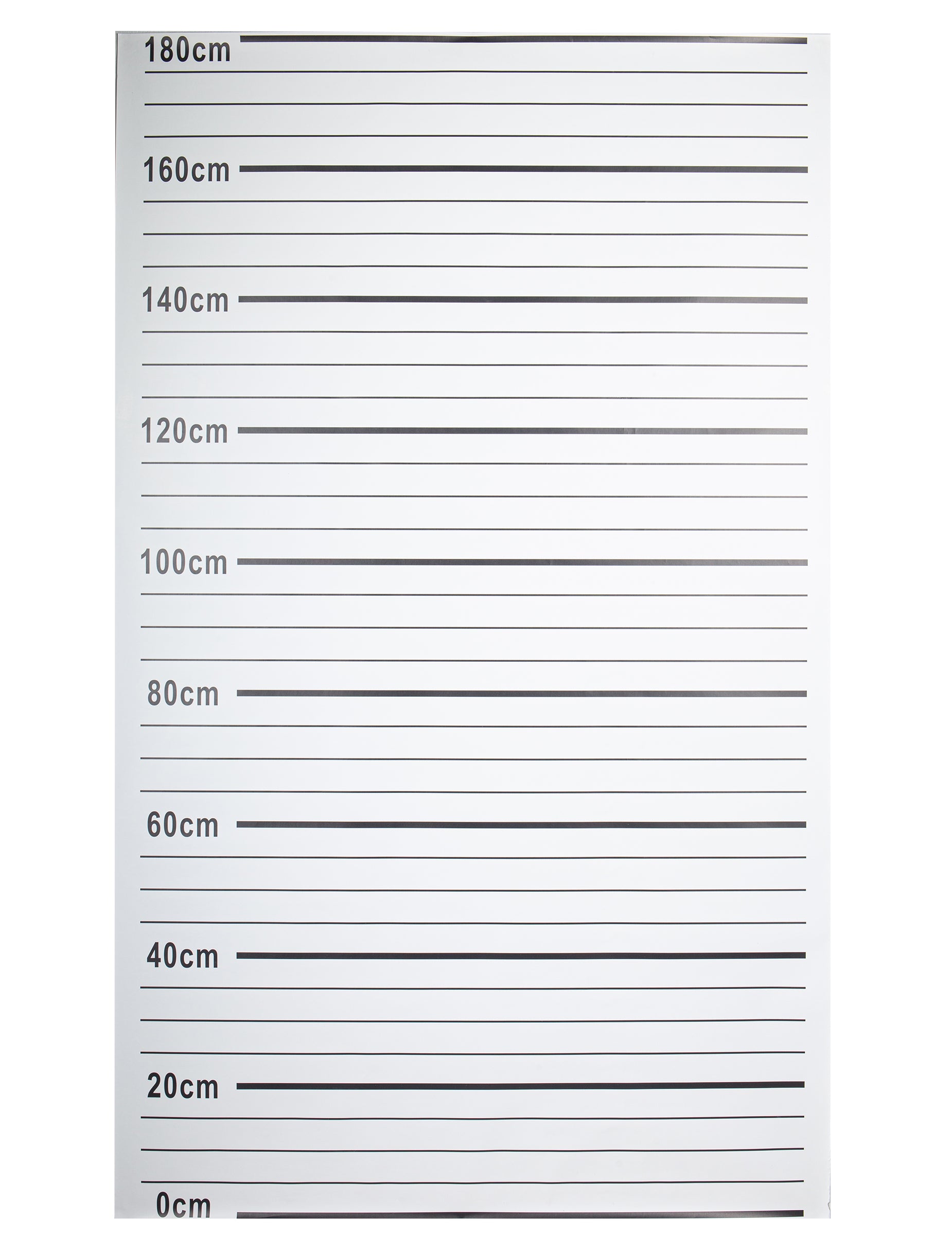 Toile de police arrestation pour adulte blanche avec graduations noires