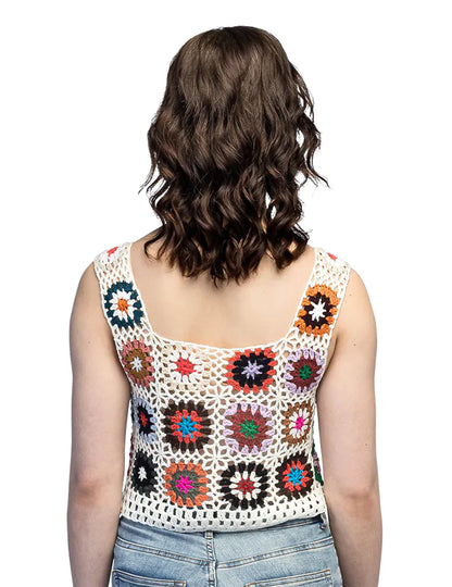 Hippie cvjetni top od kukičanja za odrasle 