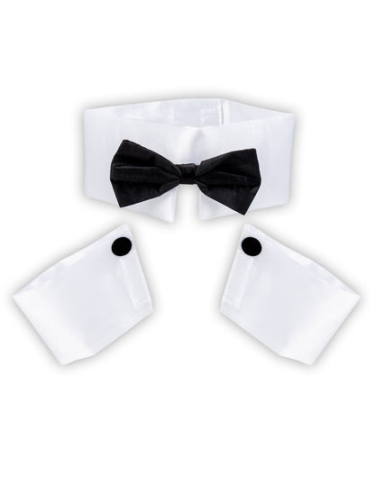 Vue d'ensemble des accessoires du tour de cou et manchettes strip teaser sexy pour homme