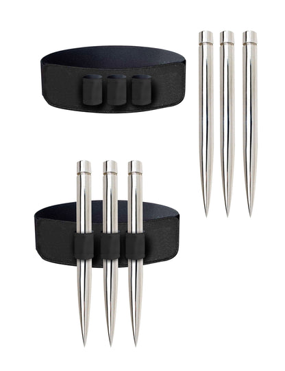 Podvezica s 3 srebrna kolca 