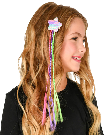 Višebojne pletenice sa zvijezdom za kosu