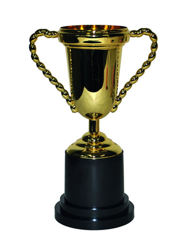 Trophée doré pour vainqueur or avec socle noir
