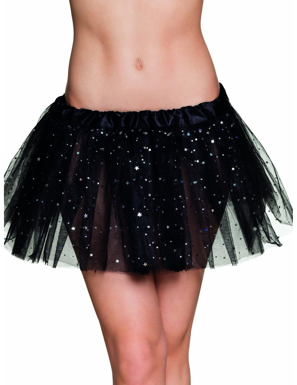 Tutu à étoiles scintillantes pour femme noir