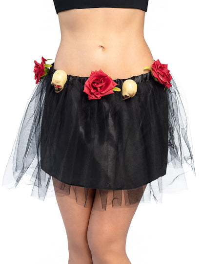 Crni Tutu Skeleton i Pink Woman Dia de los Muertos