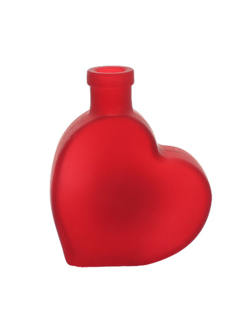 Staklena vaza crveno srce 12,5 cm 