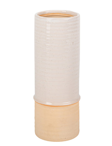 Bež pjegava i pješčana vaza 19 cm keramika