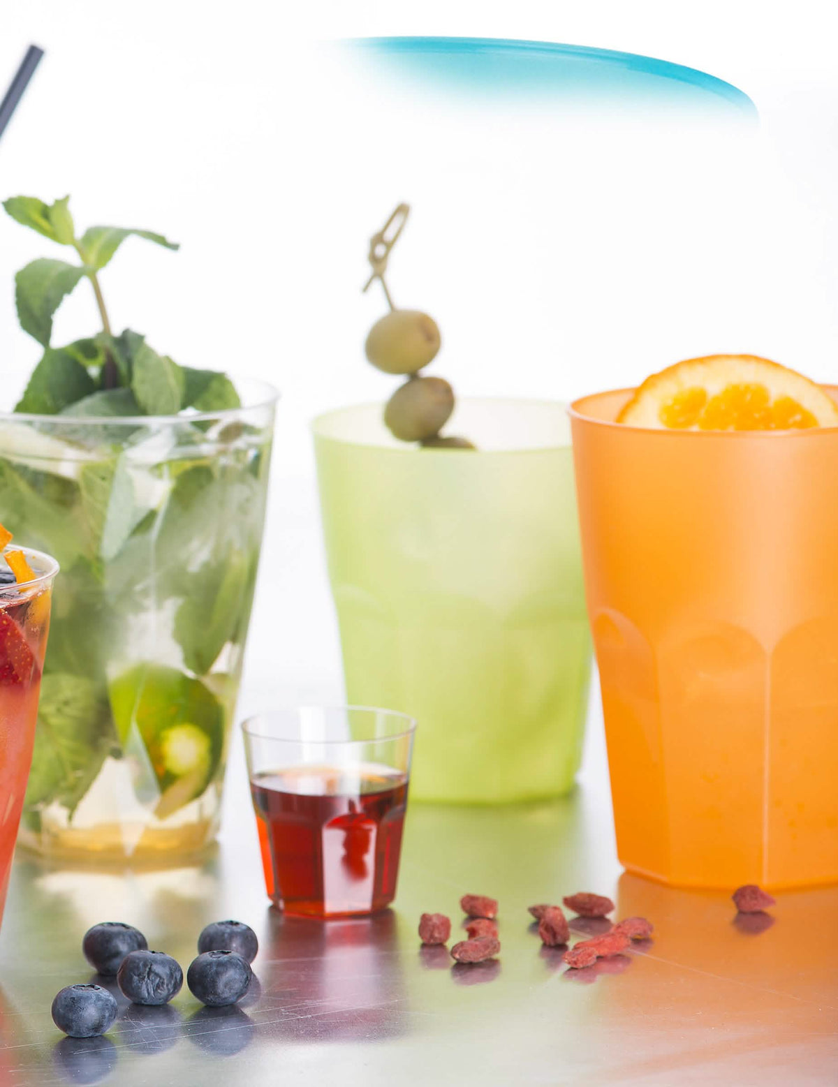 Narančasta čaša za koktele s efektom leda 42 cl