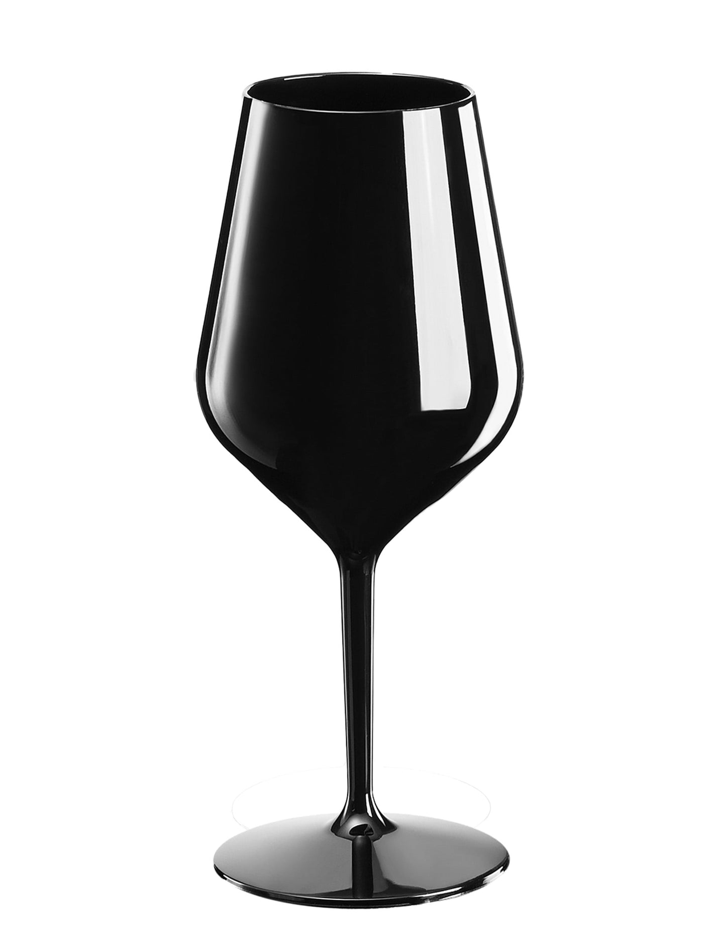 Crna čaša za vino na nožici 47 cl