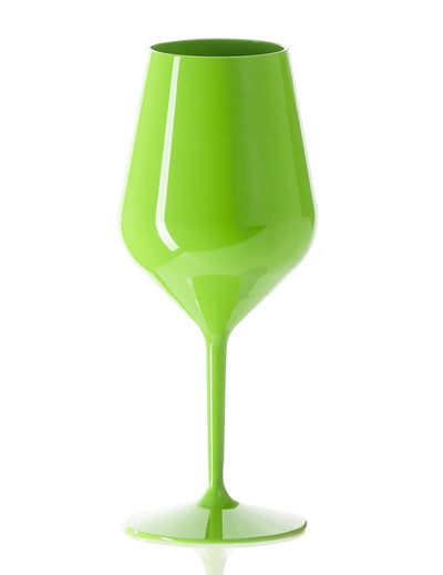 Zelena čaša za vino na stalku 47 cl