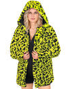 Jakna s kapuljačom od žute leoparde