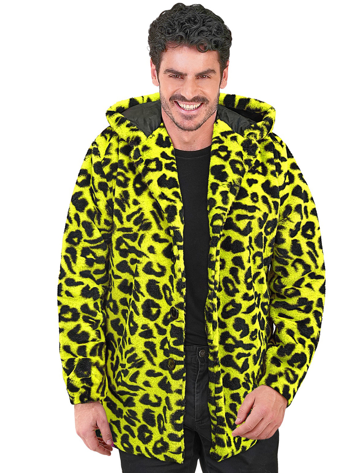 Jakna s kapuljačom od žute leoparde