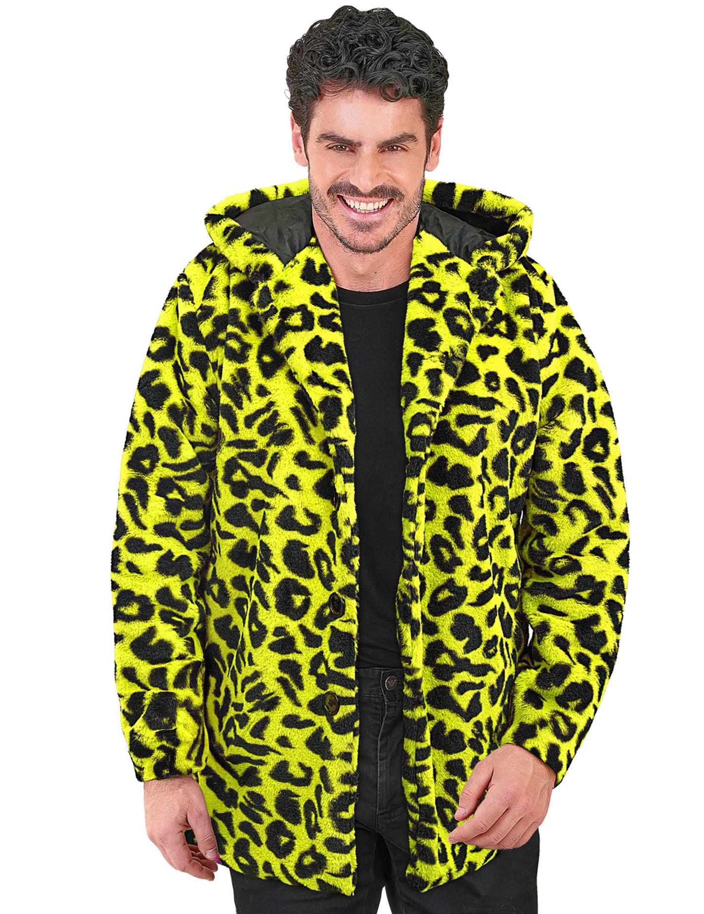 Jakna s kapuljačom od žute leoparde
